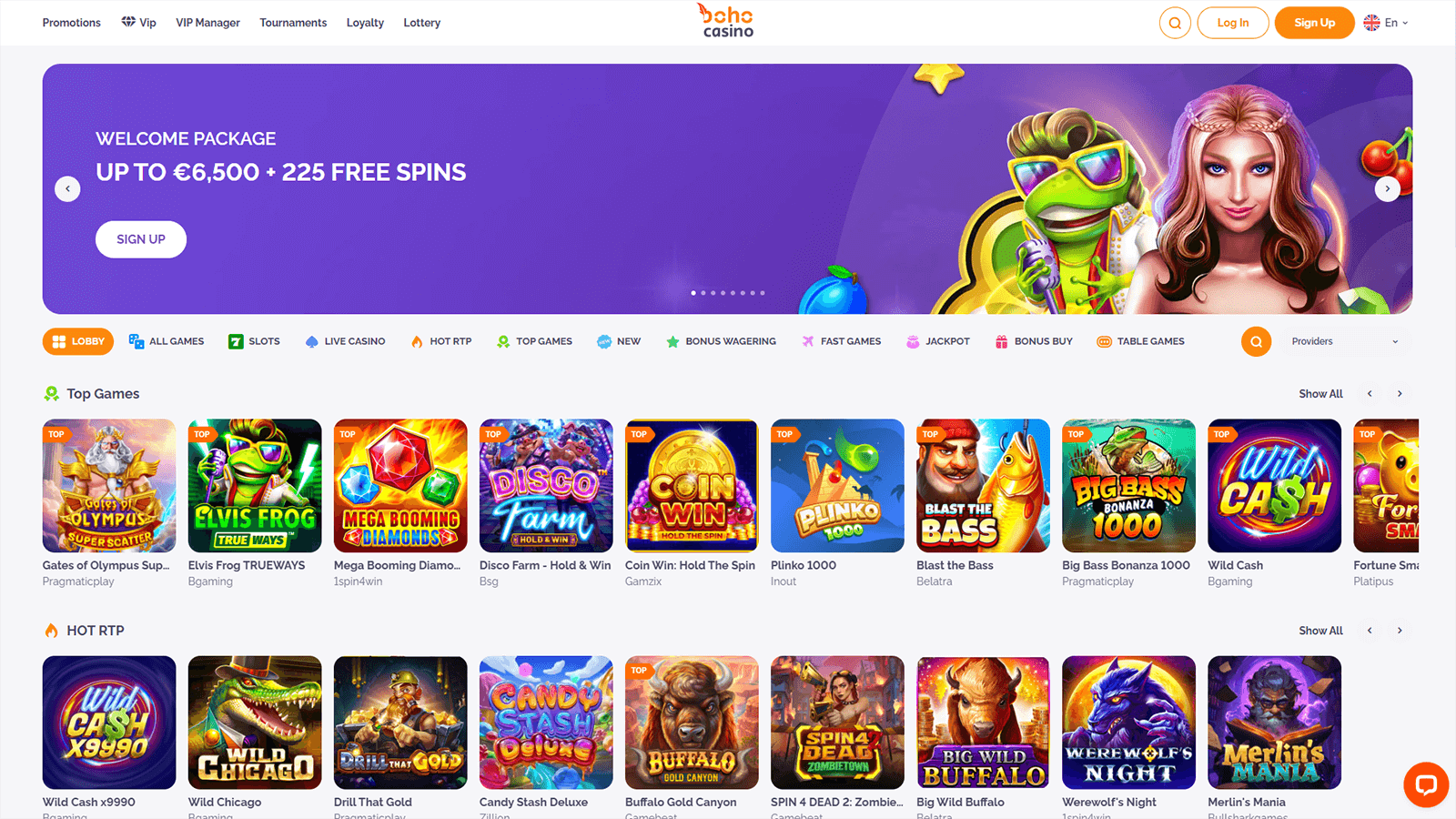 Domaca stran Boho Casino v Sloveniji