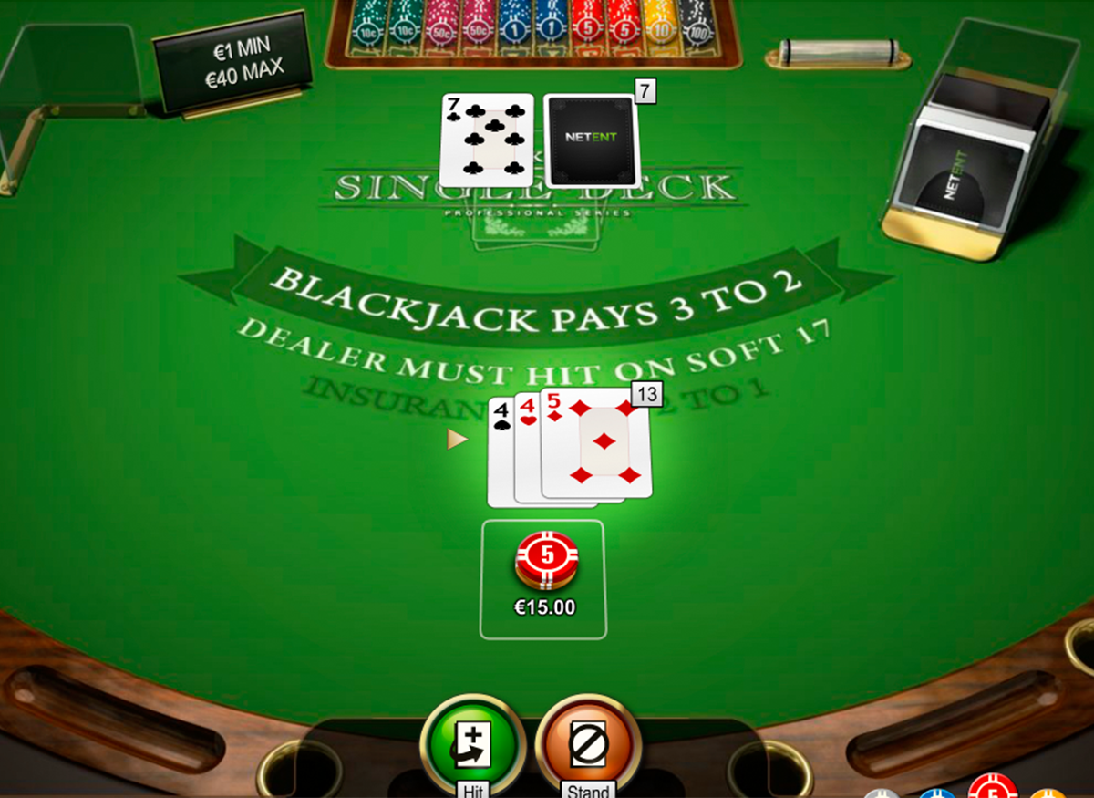 single deck blackjack netent 